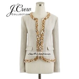 J.Crew Collection sequin embellished collarless blazer *shop@iamwarrior